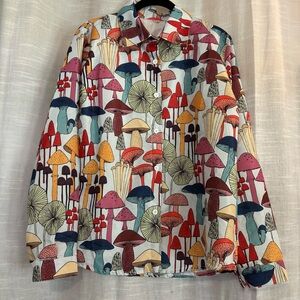 Colorful Mushroom Print Shirt